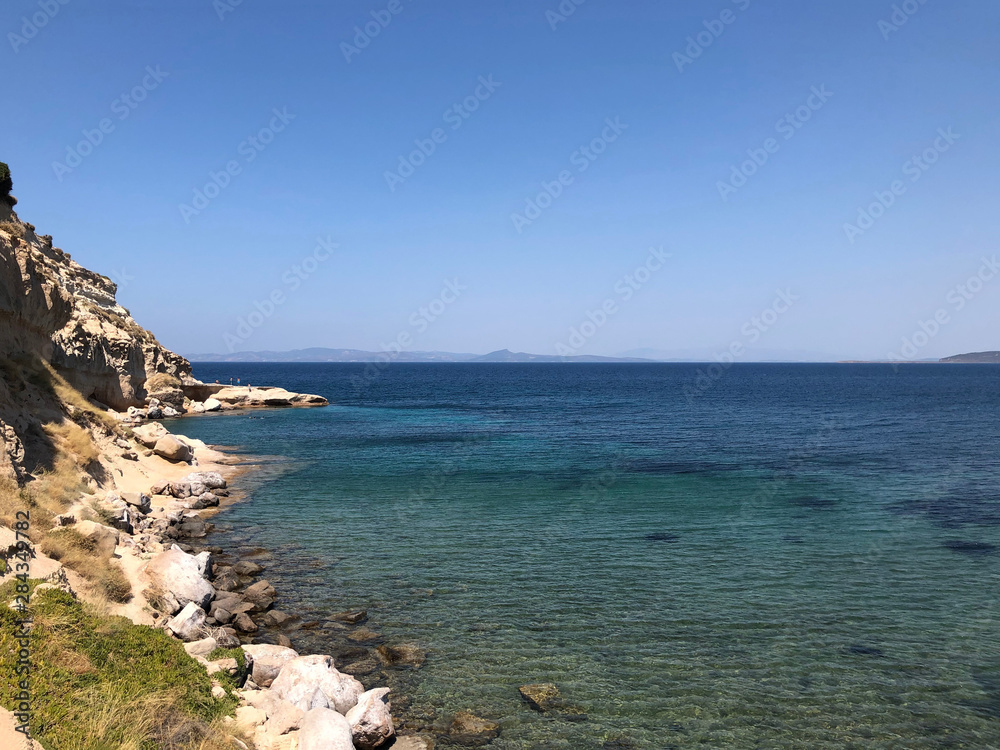 mediterranean sea coast and sky