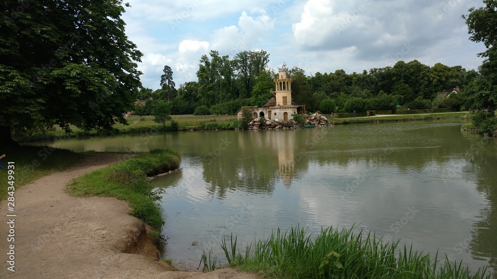A rural landscape in the Queen's Hamlet, close to the Chateau de Versailles in France. A rural landscape in the Queen's Hamlet, close to the Chateau de Versailles in France.