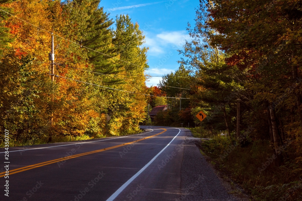 highway in autumn highway in autumn