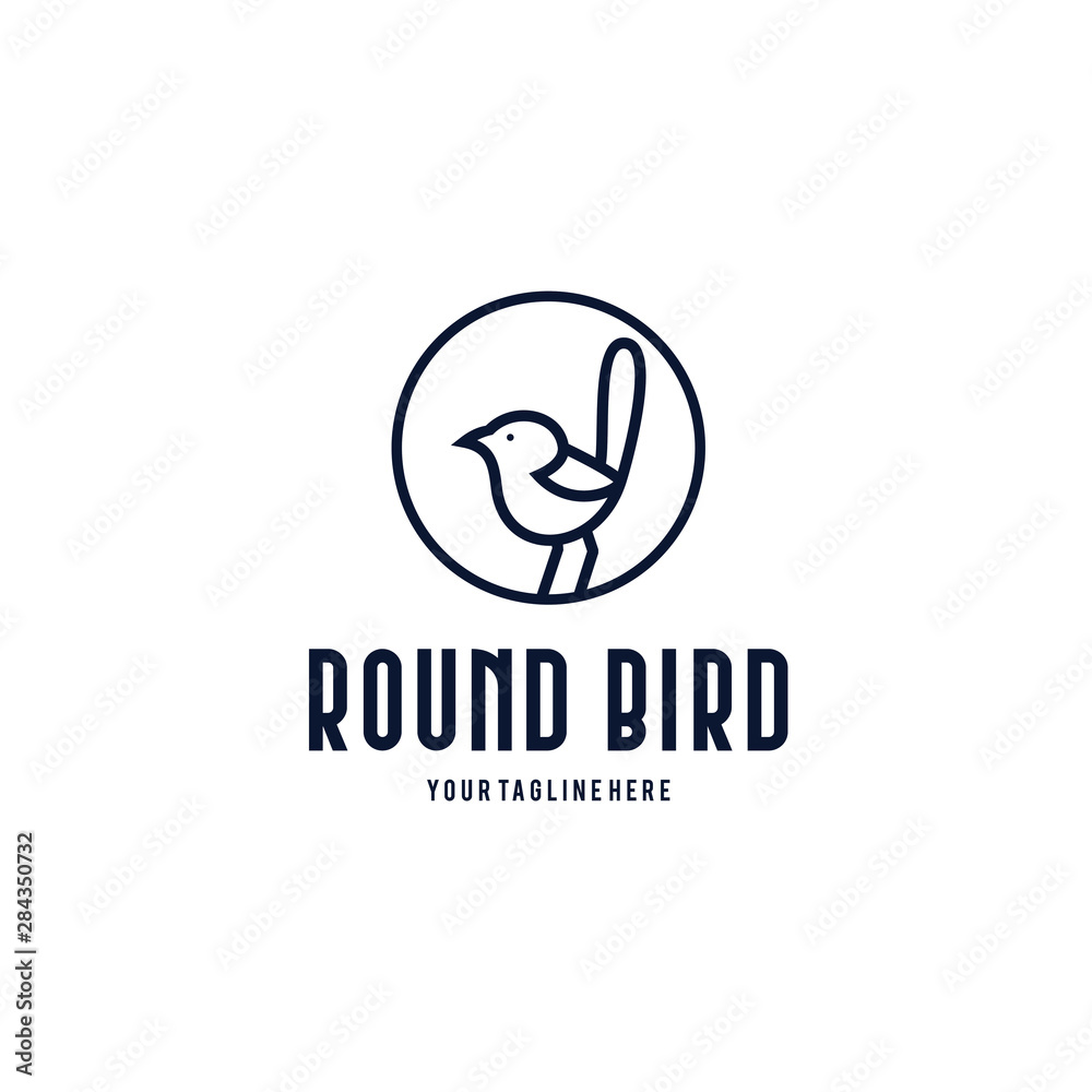 Small Bird Logo Design Template Inspiration - Vector