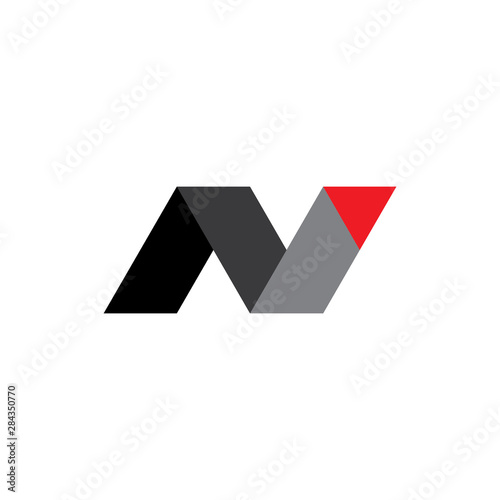 Letter N or AV logo design vector