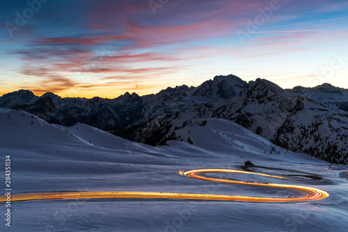 The Giau pass in Dolomites