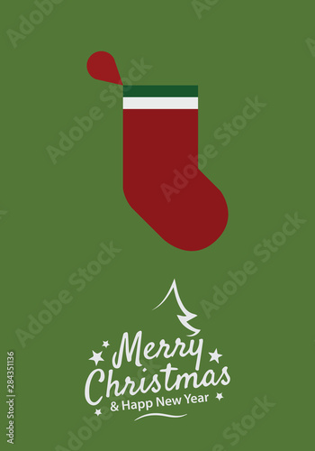 Christmas poster and greeting cards in retro Scandinavian style. Christmas balls in pastel colors, winter landscape