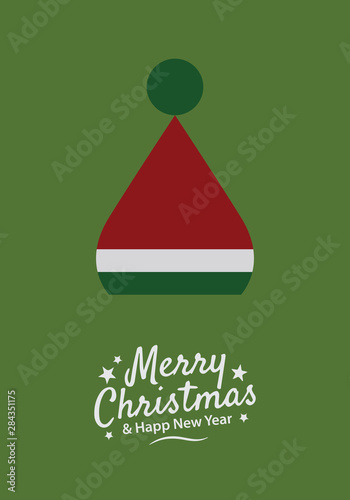 Christmas poster and greeting cards in retro Scandinavian style. Christmas balls in pastel colors, winter landscape
