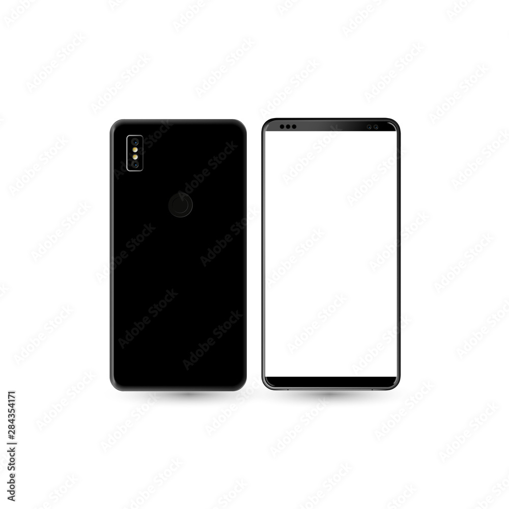 New phone front and black vector drawing eps10 format isolated on white background. New phone front and black vector drawing eps10 format isolated on white background.