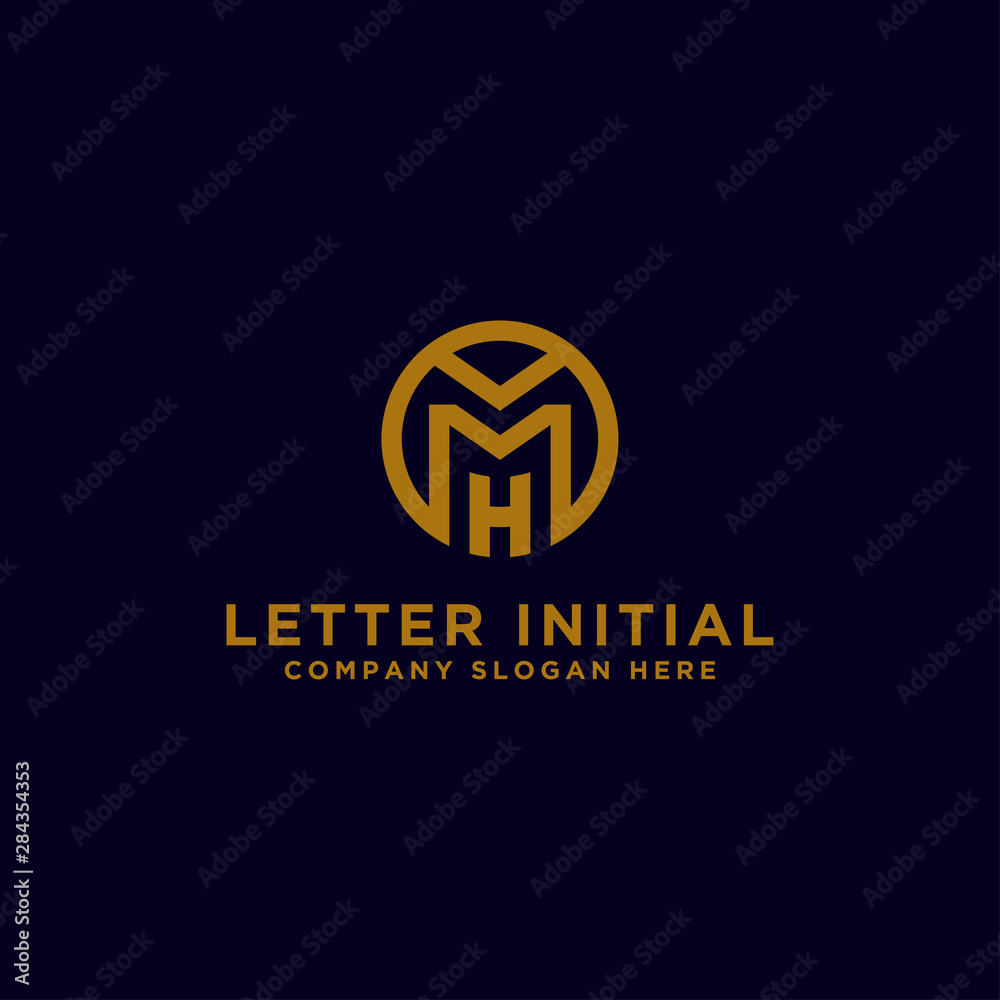 logo design inspiration, for companies from the initial letters MH logo icon. -Vectors logo design inspiration, for companies from the initial letters MH logo icon. -Vectors