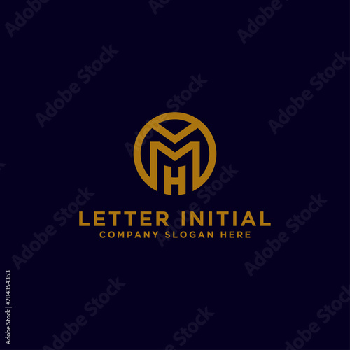 logo design inspiration, for companies from the initial letters MH logo icon. -Vectors