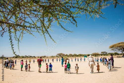 East Africa, Kenya, outside Amboseli National Park, Esiteti Primary School photo