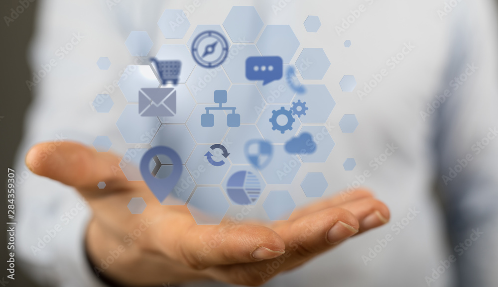 Cloud computing concept - connect to cloud Cloud computing concept - connect to cloud