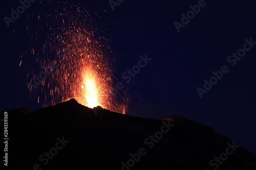 Eruption du Stromboli, été 2019
