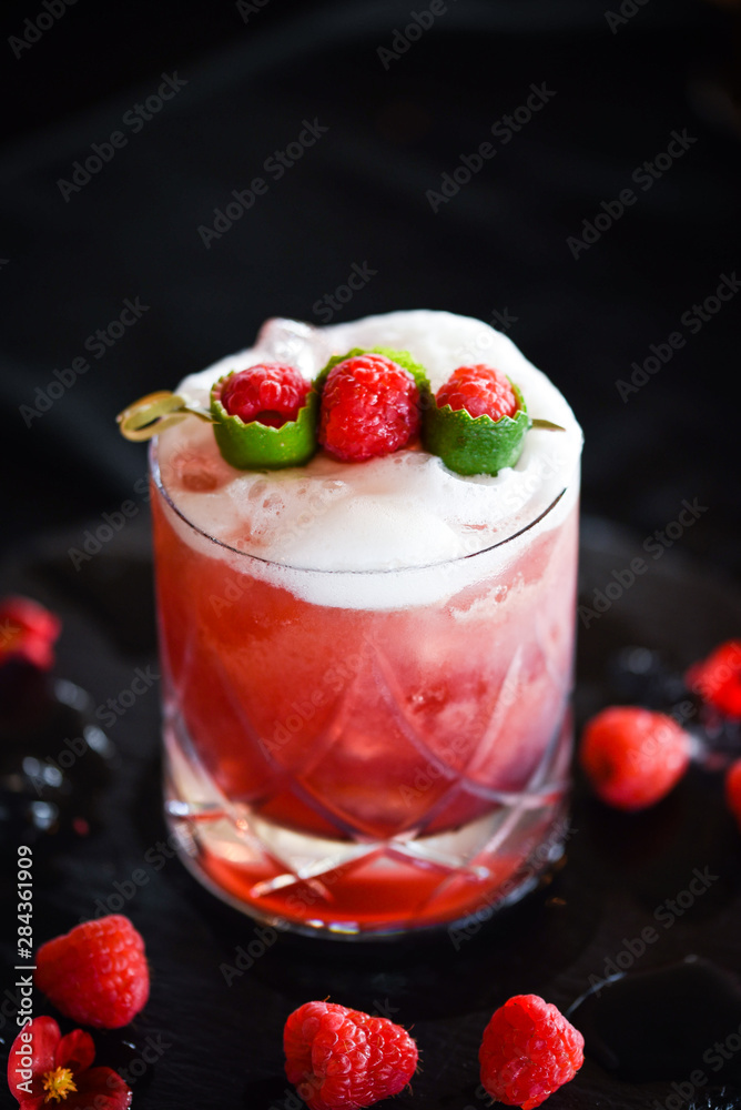 raspberry & lime cocktail with the fresh egg foam raspberry & lime cocktail with the fresh egg foam
