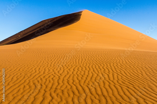Africa  Namibia  Namib-Naukluft National Park. Patterns in sand dune.