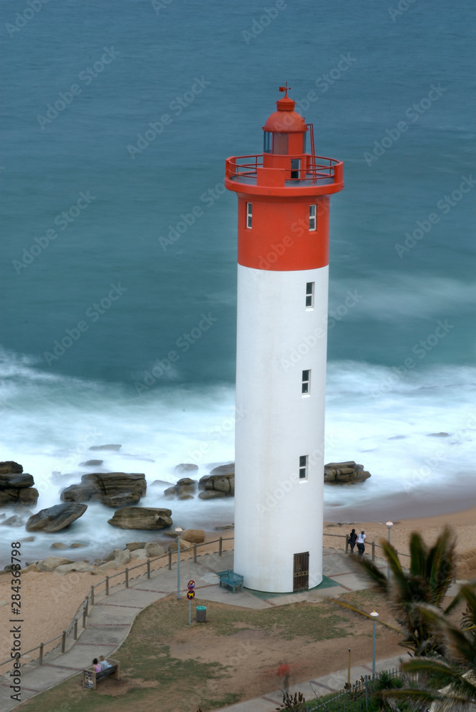 Africa, South Africa, KwaZulu Natal, Durban, Umhlanga Rocks, beach and lighthouse 