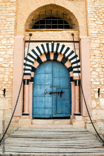 Door at the Borj, Fort, El Kef or Le Kef, Tunisia, North Africa photo
