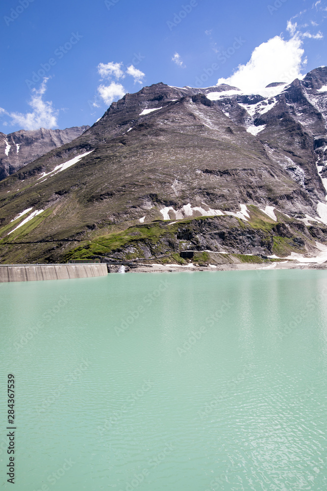 Obraz premium Reservoir Mooserboden, Kaprun, Salzburg, Austria