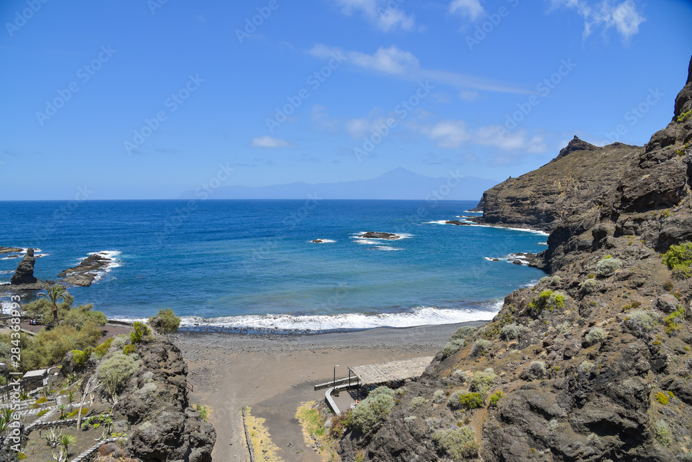 Playa de Caleta bei Hermigua auf der Insel La Gomera Playa de Caleta bei Hermigua auf der Insel La Gomera
