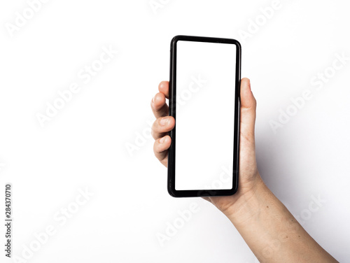 smartphone with a white screen