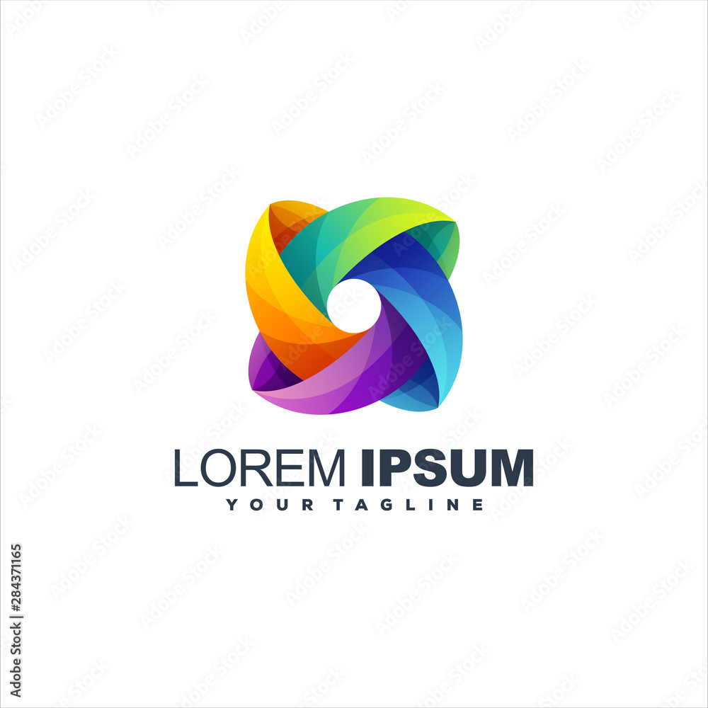 awesome gradient abstract logo design