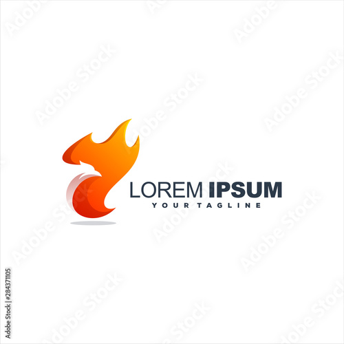 awesome eagle flame logo design