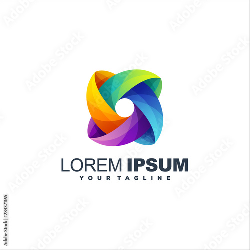 awesome gradient abstract logo design