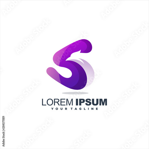 awesome eagle gradient logo design