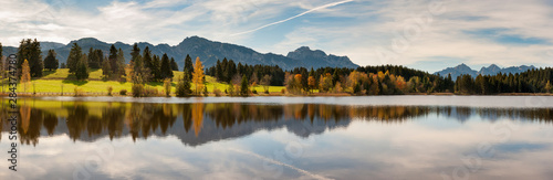 panoramic landscape in Bavaria at autumn