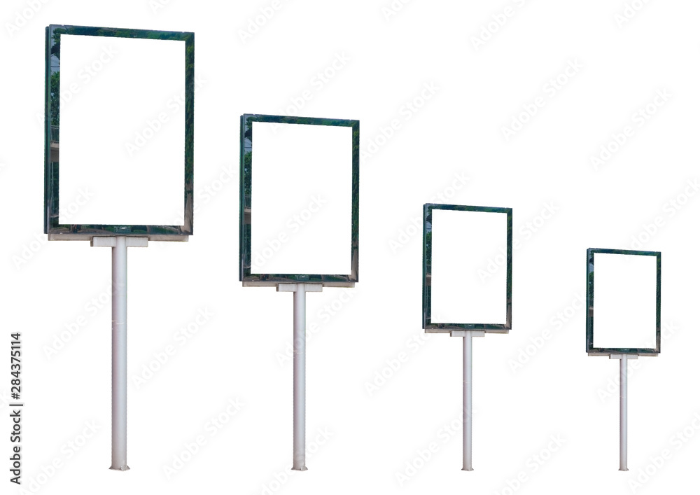 Blank standing advertising board isolated on whiet back ground. Blank standing advertising board isolated on whiet back ground.