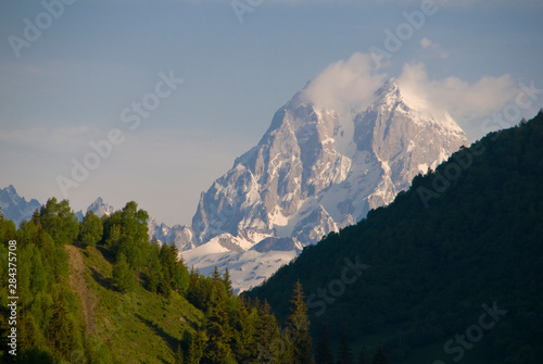 Mount Ushba in Svanetia, Georgia