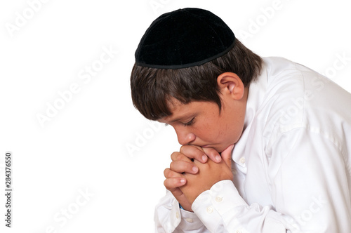Obraz na plátně Jewish Boy Praying