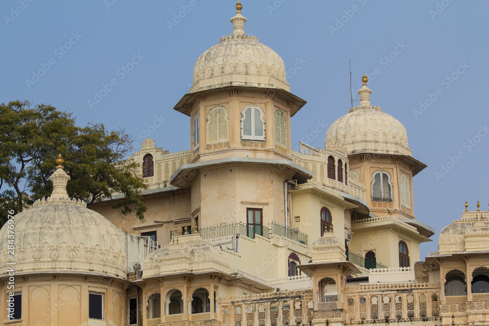 India, Rajasthan, Udaipur. City Palace of the Maharajah.