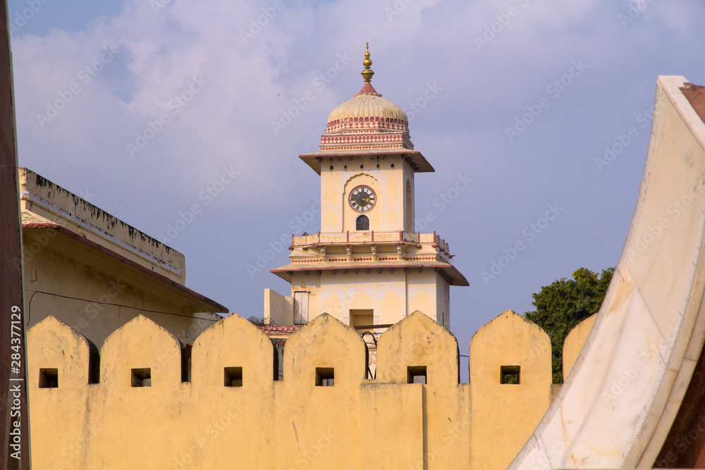 India, Rajasthan, Jaipur, Jantar Mantar, open air astronomical observatory.