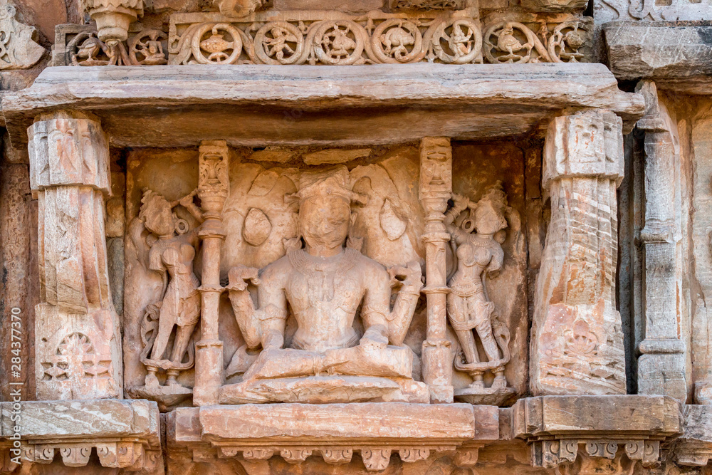 Bas relief. Chittaurgarh Citadel. 6th century. Rajasthan. India.