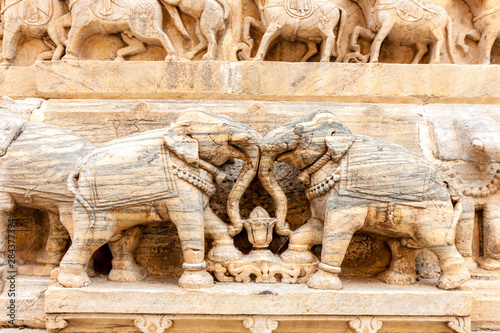 Bas Relief. Jagdish Temple. Udaipur Rajasthan. India.
