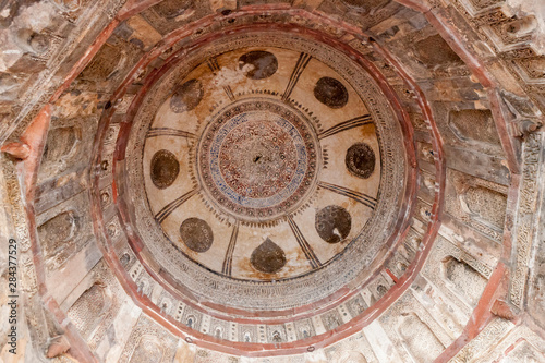 Sheesh Gumbad. Lodi Garden. Ceiling. Delhi. Rajasthan. India.