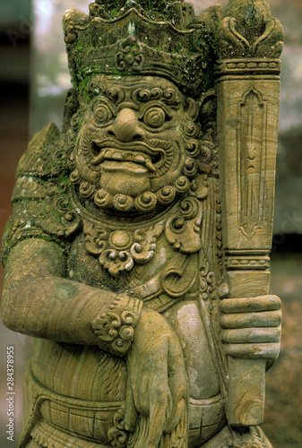 Oceania  Indonesia  Bali. Stone carvings in temple near Ubud.