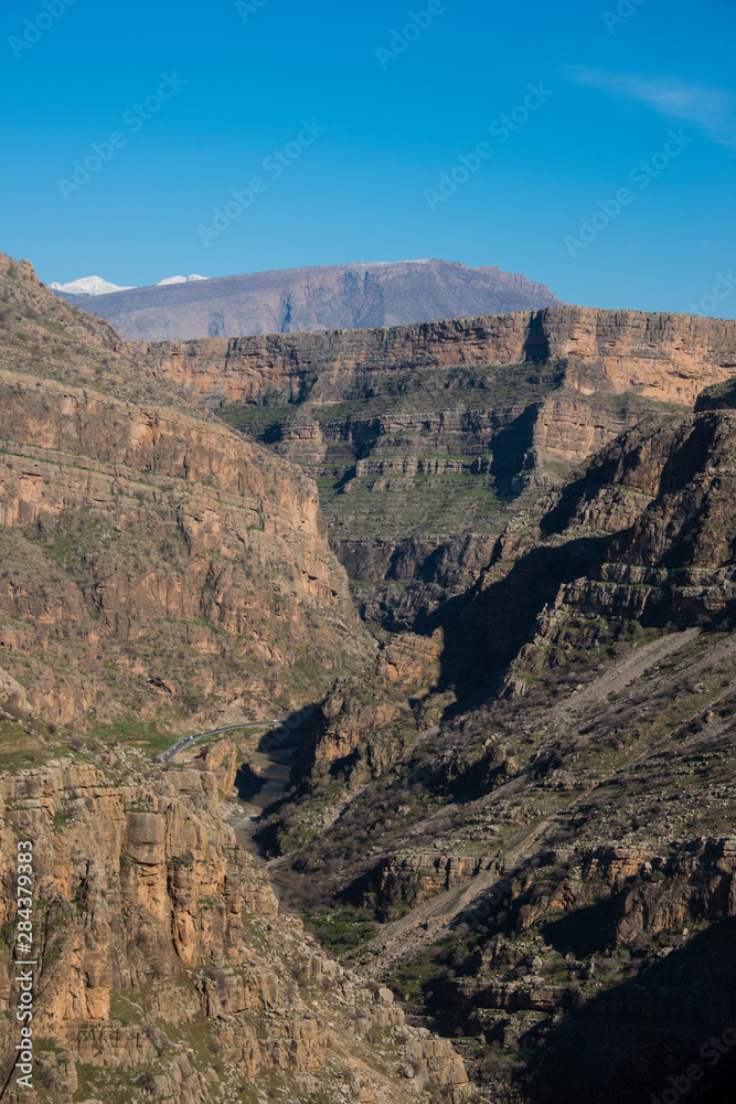 Huge canyon on the upper Hamilton road which is leading into Iran. Kurdistan, Iraq