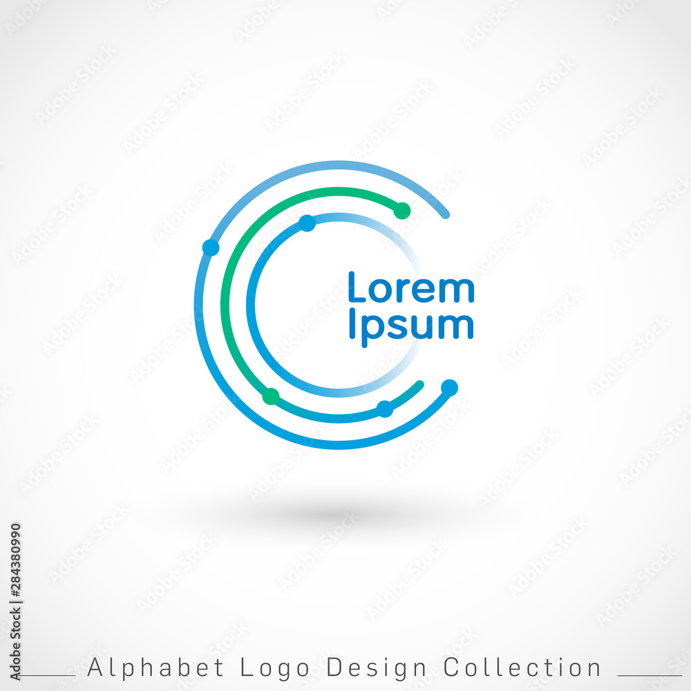 Letter C Logo Design Template isolated on white background : Vector Illustration Letter C Logo Design Template isolated on white background : Vector Illustration