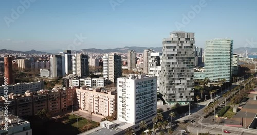 Wallpaper Mural Barcelona, Spain - March 05, 2019: Modern high-rise buildings in the coastal residential areas of Diagonal Mar and Poblenou Torontodigital.ca