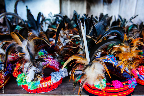 Traditional Ifugao headdresses, Unesco World Heritage Site, rice terraces of Banaue, Northern Luzon, Philippines