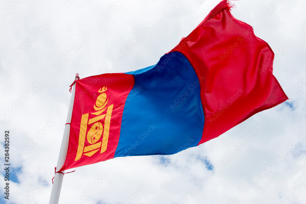 Naklejka premium Mongolian Flag.
