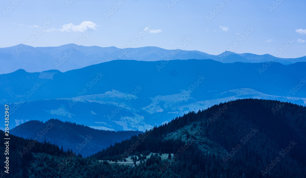Panoramic view in Carpathian