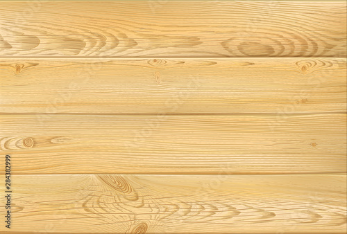 Wooden sign. Realistic highly detailed vector pine, coniferous wooden texture background. Hand drawn, no tracing