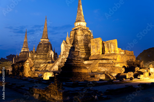 Three Chedis  Wat Phra Si Sanphet  Ayutthaya  Thailand