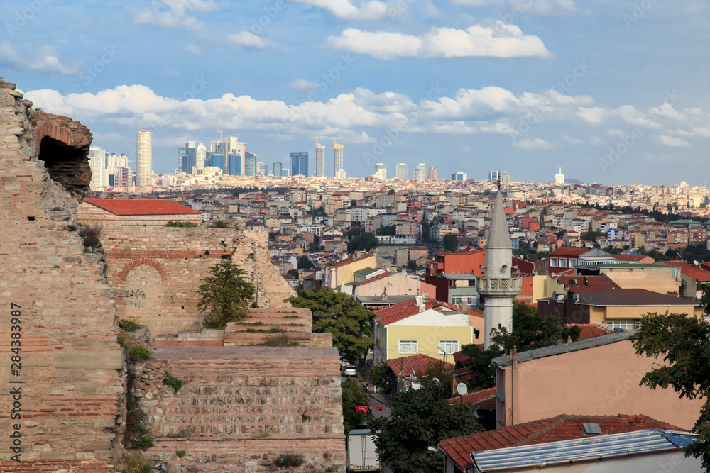 Turkey, Istanbul. Views from the old city wall.