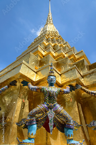 Thailand, Bangkok. Statue at Grand Palace.