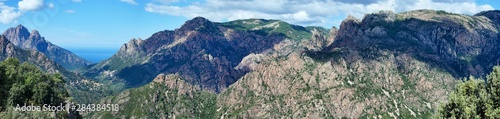 Corsica-panoramic view of the village Ota