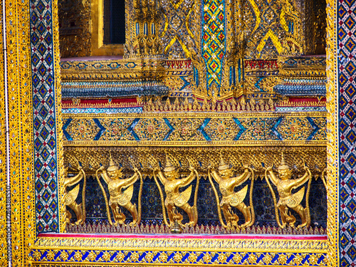 Southeast Asia, Thailand, Bangkok, Yaksha at wat phra kaeo The Grand Palace