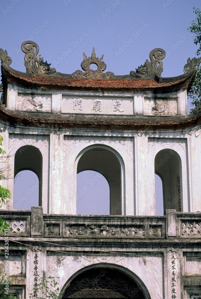 Asia, Vietnam, Hanoi. Temple of Literature.