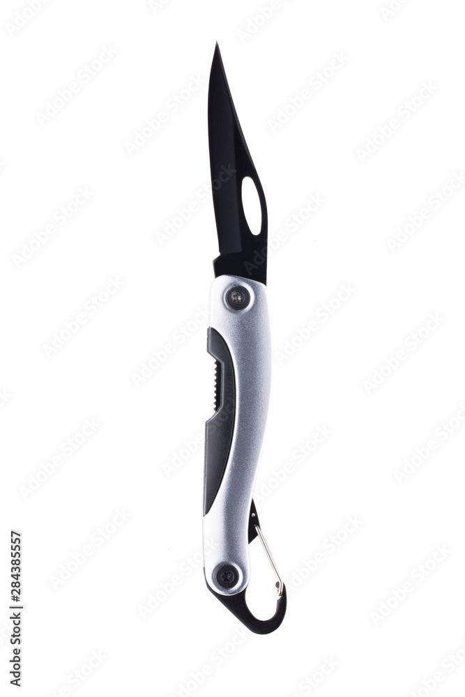 High quality silver grey pocketknife multi-tool unfolded