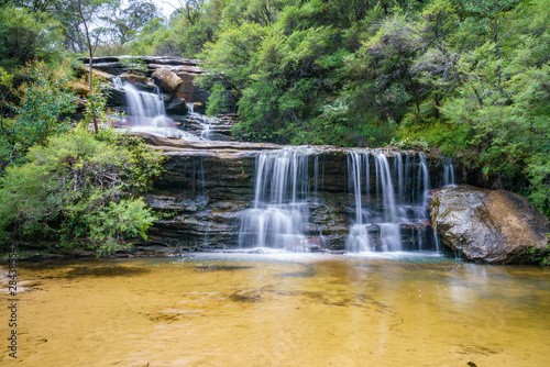 waterfall on undercliff walk, blue mountains national park, australia 7 photo